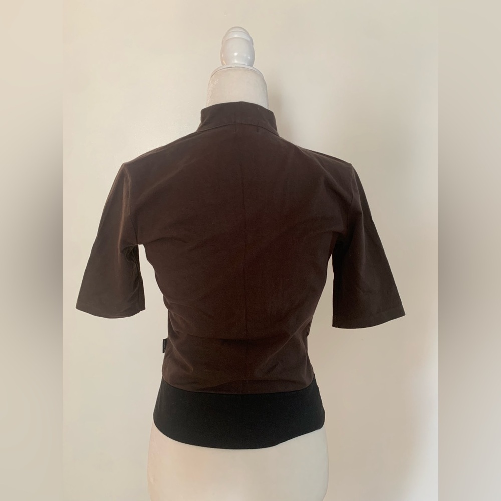 Moncler Full zip fitted top mock neck made Italy size small - Picture 10 of 13